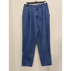 Vintage 80's Lee Pleated Denim Jeans, Women's Medium